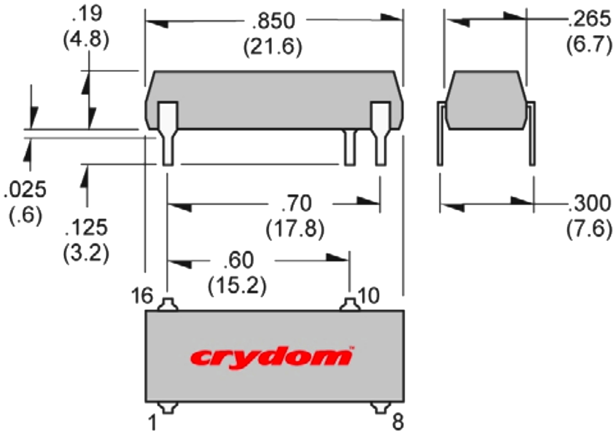 ממסר מצב מוצק למעגל מודפס CRYDON SSR DPA6111
